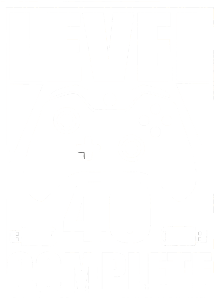 Level 40 Complete Video Gamer 40th Birthday T-Shirt