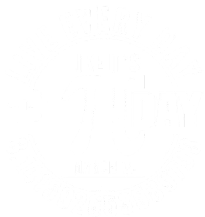 Live Every Day Like It's Pi Day March 14 3.14 Emblem Tie-Dye T-Shirt