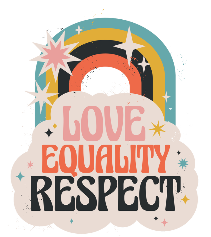 Love Equality Respect Rainbow Bumper Sticker