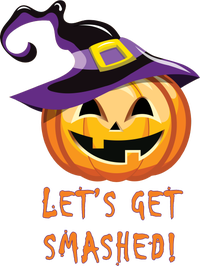 Let's Get Smashed Funny Halloween Valucap Bio-Washed Visor