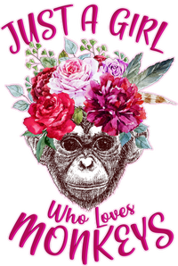 Just A Girl Who Loves Monkeys Cute Tall T-Shirt