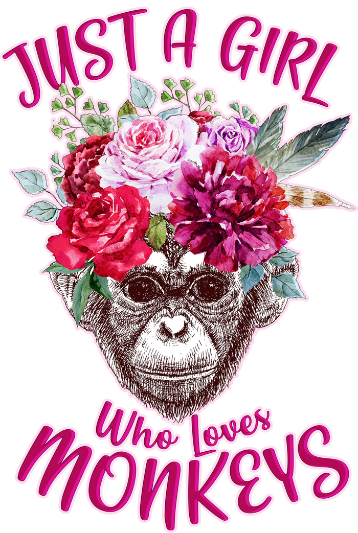 Just A Girl Who Loves Monkeys Cute Tall T-Shirt