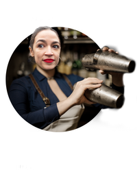 M.A.B.A. Alexandria Ocasio-Cortez Bartend Again PosiCharge RacerMesh Polo