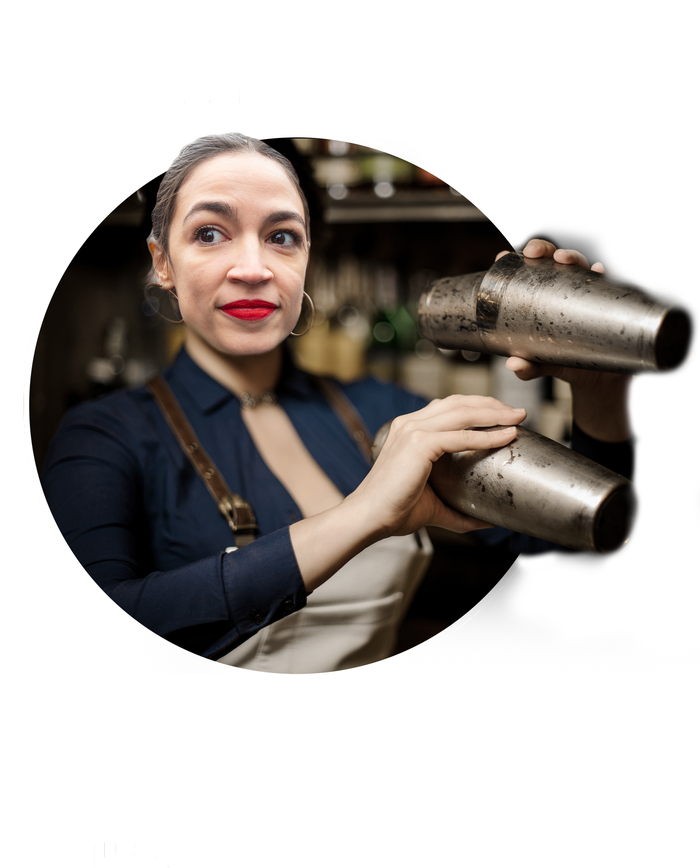 M.A.B.A. Alexandria Ocasio-Cortez Bartend Again PosiCharge RacerMesh Polo