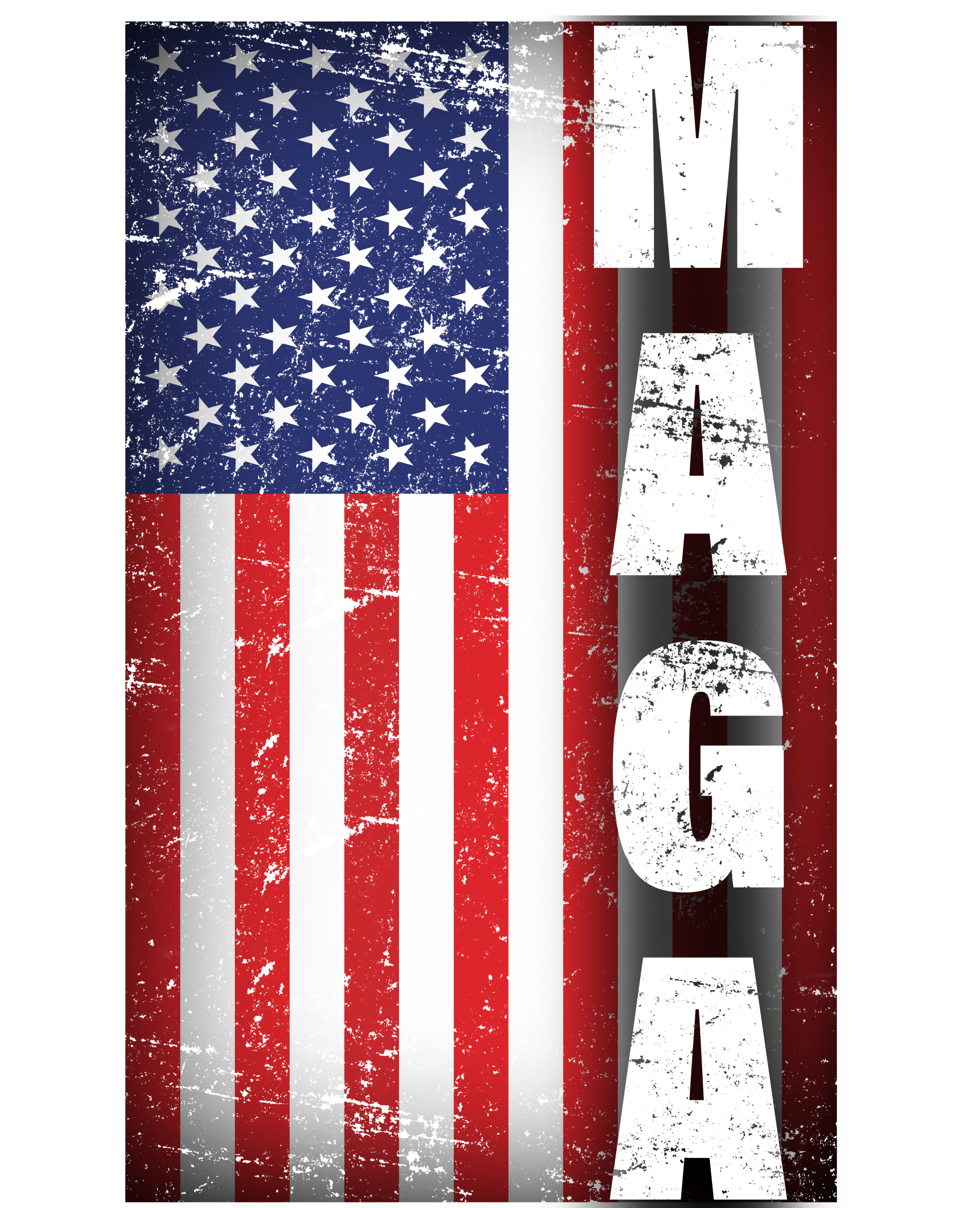 Vintage Grunge MAGA American Flag Toddler T-Shirt