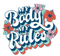 My Body My Rules Floral Kids Hoodie