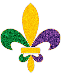 Mardi Gras Sparkle Fleur De Lis Softstyle Adult Sport Polo