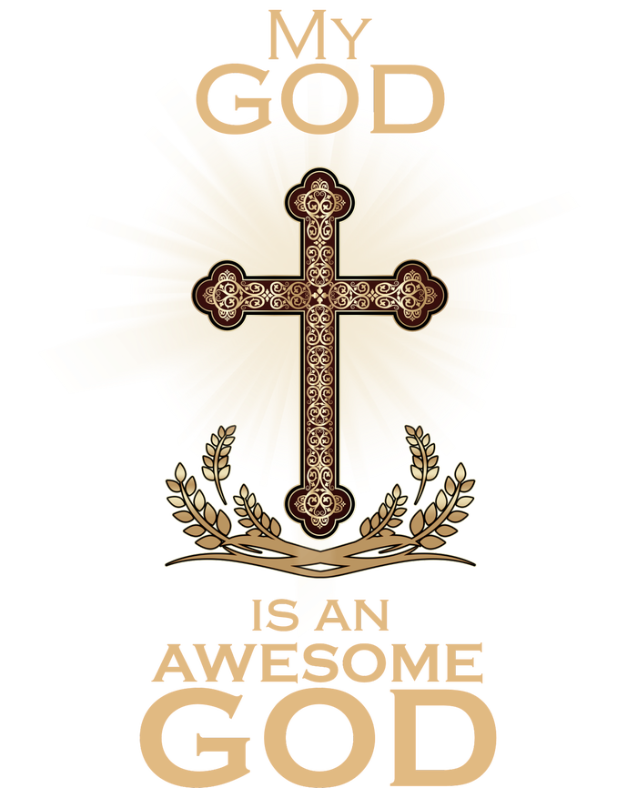 My God Is An Awesome God Vintage Cross Kids Sweatshirt