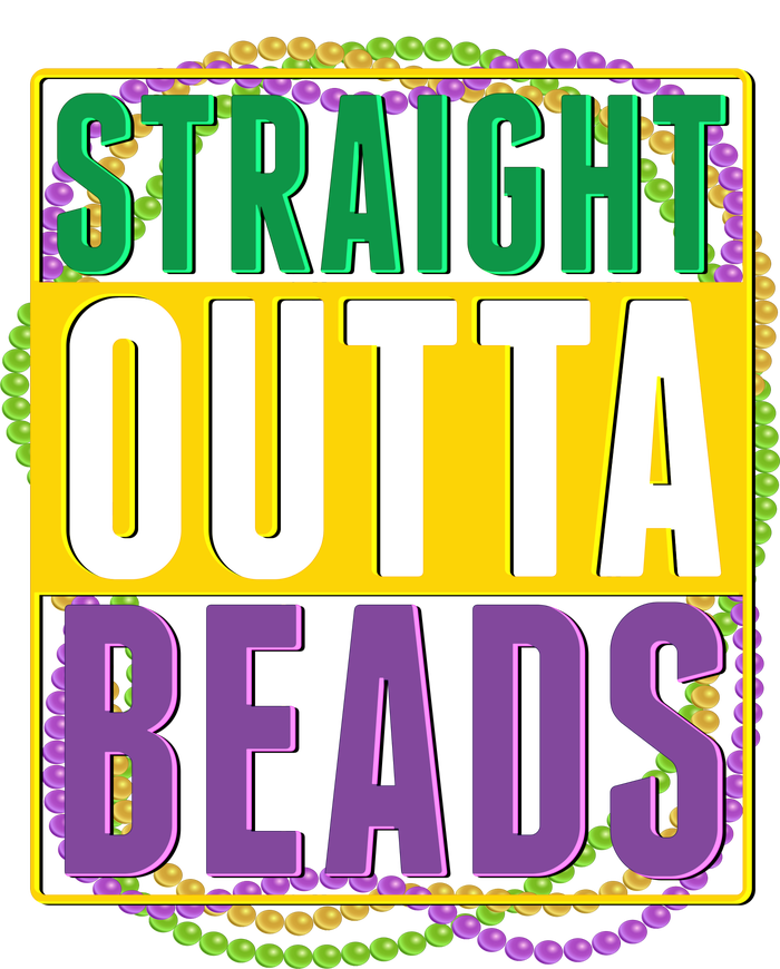 Mardi Gras Straight Outta Beads  Hooded Wearable Blanket