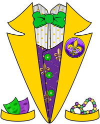 Mardi Gras Tuxedo Performance Sprint T-Shirt