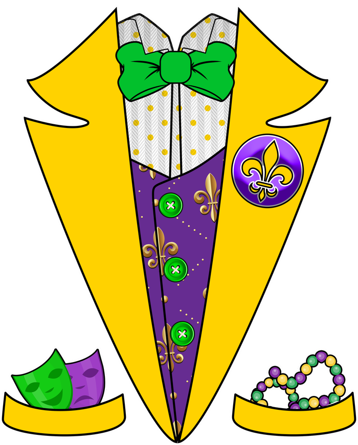 Mardi Gras Tuxedo Performance Sprint T-Shirt