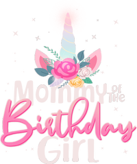 Mommy of the Birthday Girl Magical Unicorn Womens Funnel Neck Pullover Hood