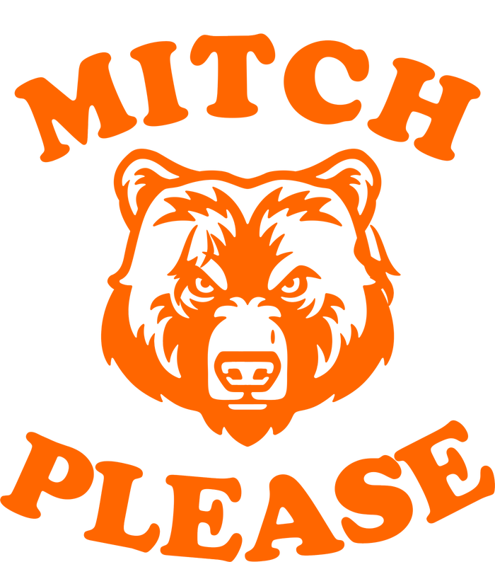 Mitch Please Bear Logo Canvas