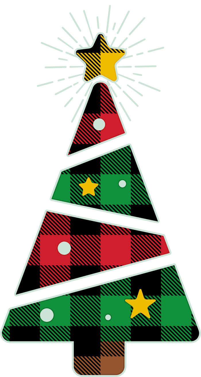 Christmas Multi Plaid Tree PosiCharge RacerMesh Polo