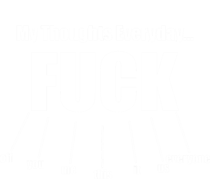 My Thoughts Everyday Fuck Everything Funny Meme Women's Tri-Blend 3/4-Sleeve Raglan Shirt