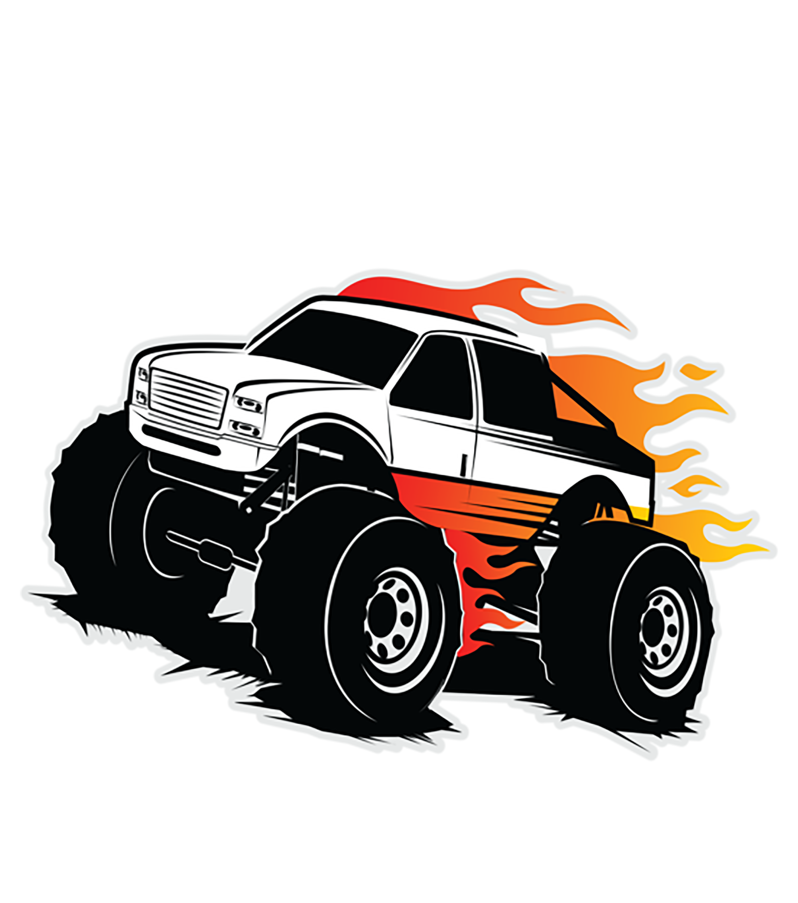 Monster Trucks Rule Gift With Fast Flame Great Gift T-Shirt