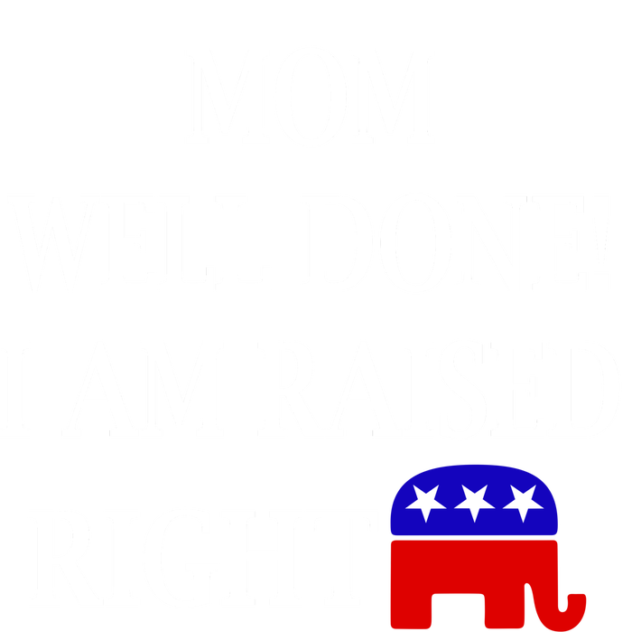 Mom Well Done You Raised Me Right Funny Pro Republican Button