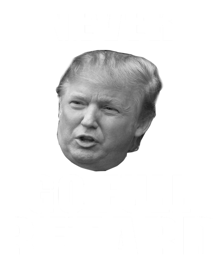 Never Go Full Retard Funny Anti Trump Cropped Pullover Crew