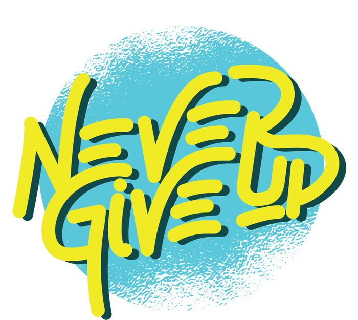 Never Give Up Motivational Mousepad