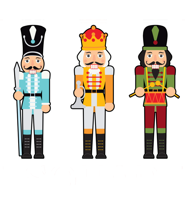 Nutcracker Squad Funny Christmas Striped Beanie with Solid Band