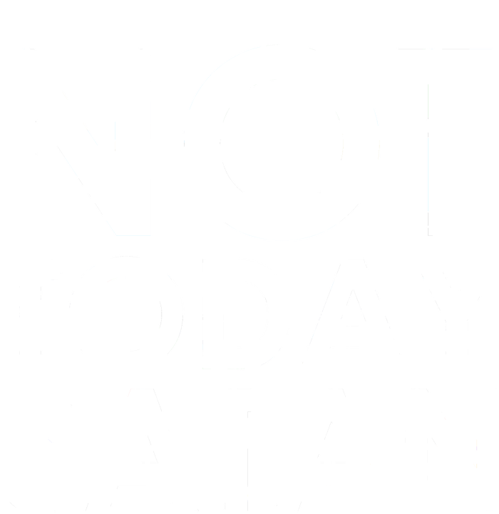 Not Today Satan Text Logo Sustainable Knit Beanie