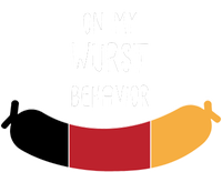 On My Worst Behavior Oktoberfest Ceramic Bell Ornament