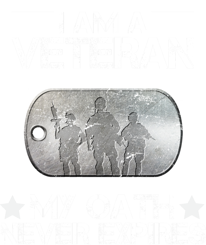 I Am A Veteran My Oath Never Expires Dog Tag Hooded Wearable Blanket