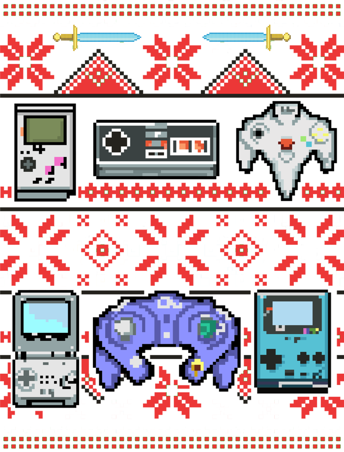 Retro Video Games Ugly Christmas Sweater T-Shirt