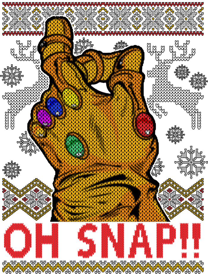 Oh Snap Ugly Christmas Sweater Design Adult ChromaSoft Performance T-Shirt