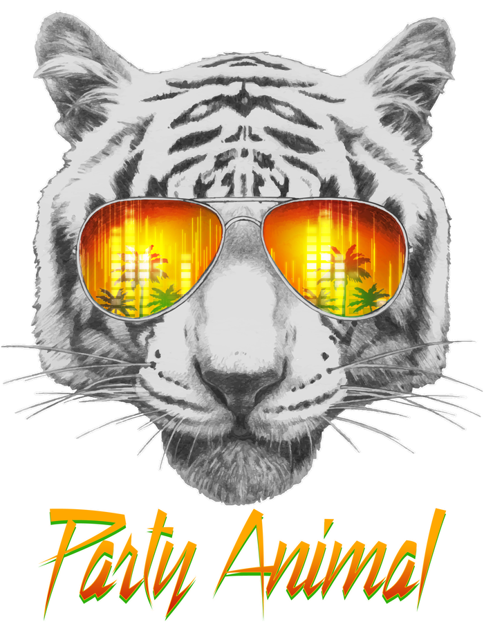 Cool Party Animal Tiger Mesh Reversible Basketball Jersey Tank