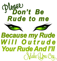 Please Don't Be Rude to Me Cat Eye Performance Long Sleeve Polo