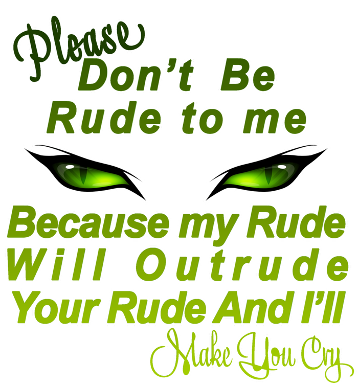 Please Don't Be Rude to Me Cat Eye Performance Long Sleeve Polo