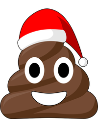 Christmas Poop Emoji Smiley Kids Hoodie