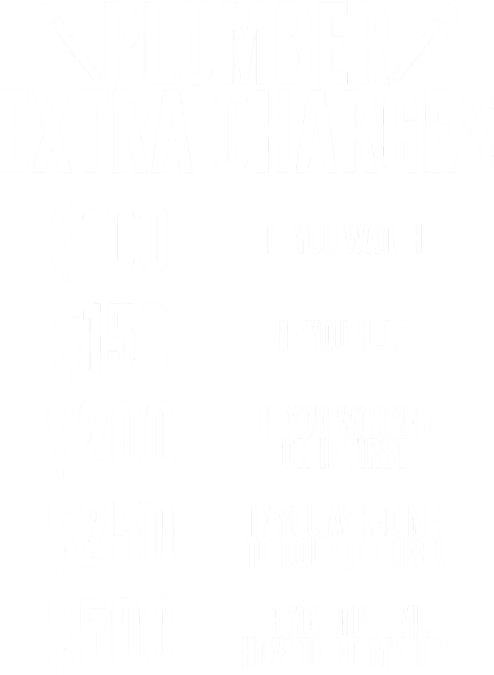 Plumber Extra Charges T-Shirt