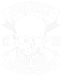 Protect The 2nd Amendment 1776 Arrow Skull Womens Funnel Neck Pullover Hood