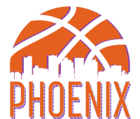 Phoenix Skyline Basketball Fan Flat Bill Trucker Hat