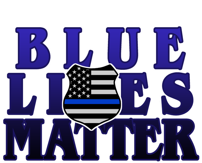 Police Shield Blue Lives Matter V-Neck T-Shirt