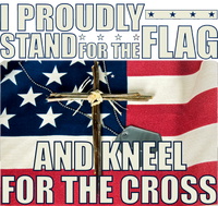 Proudly Stand For The Flag And Kneel For The Cross Kids Sweatshirt