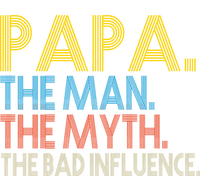 Papa Man Myth The Bad Influence Retro Kids Hoodie