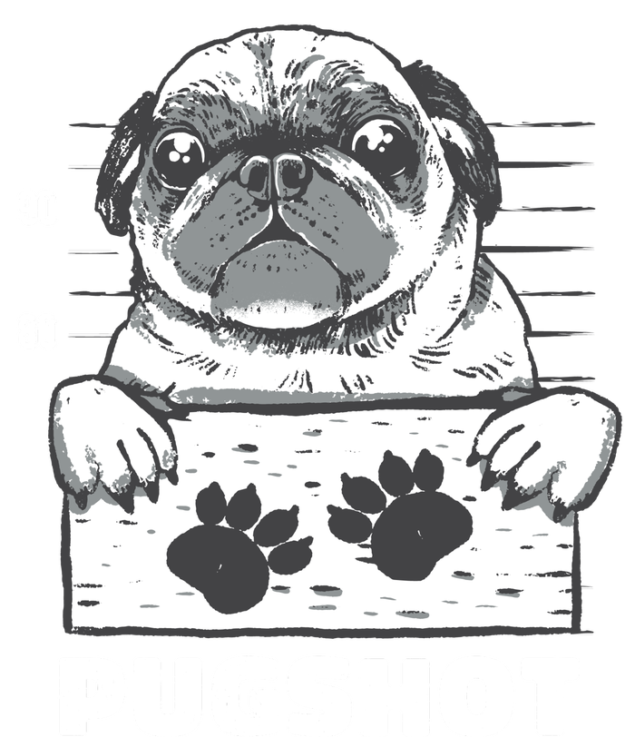 Pugshot Jail Prison Funny Pug Women's Momentum V-Neck T-Shirt