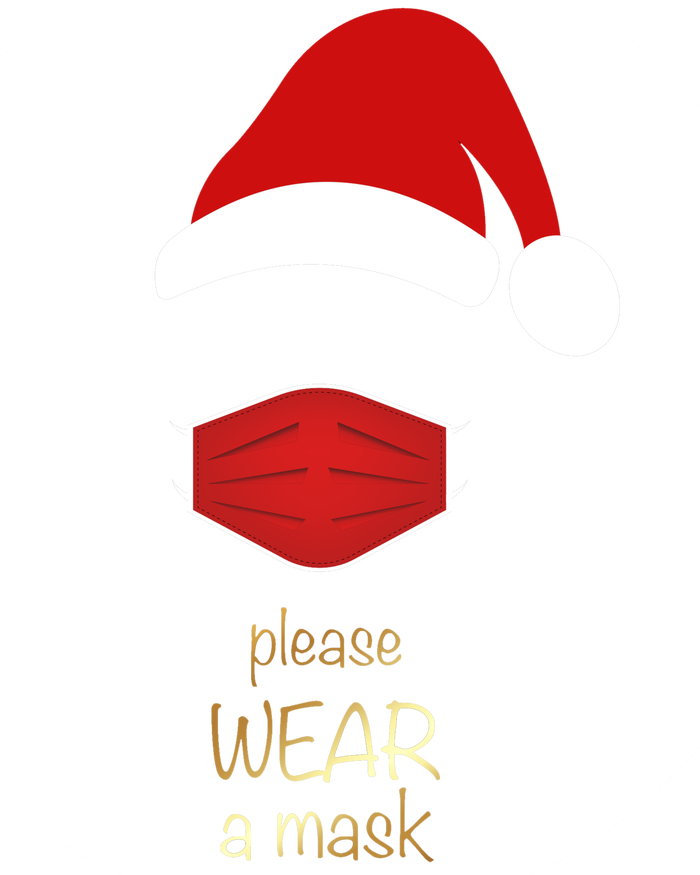 Please Wear A Mask Santa Reminder Women's Knotted Racerback Tank