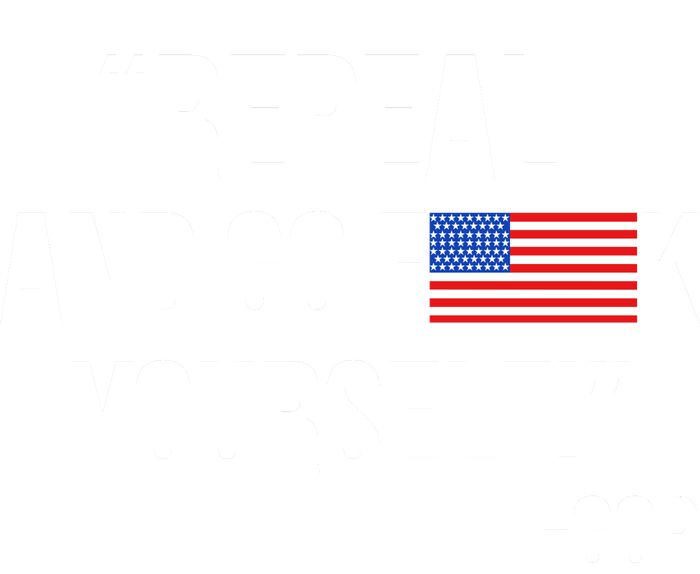 Repeal and Go F Yourself - GOP USA FLAG V-Neck T-Shirt