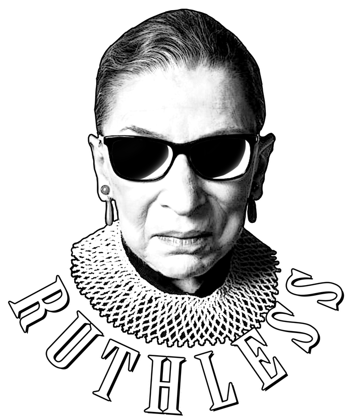 Ruthless RBG Ganster Ruth Bader Ginsburg Women's V-Neck T-Shirt