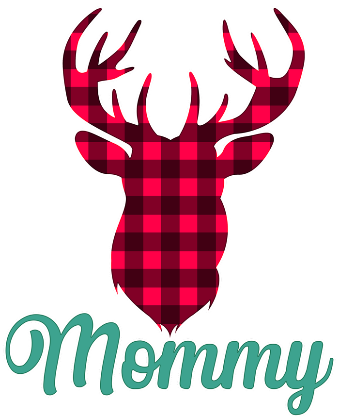 Matching Holiday Family Plaid Reindeer Mommy Wool Snapback Cap