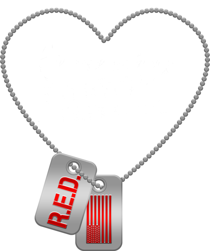 RED Remember Everyone Deployed Dog tags Baby Bodysuit