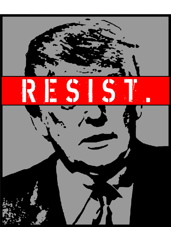 Resist. President Donald Trump Anti Trump The Resistance V-Neck T-Shirt