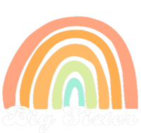 Retro Rainbow Big Sister Sibling Reveal Announcement T-Shirt