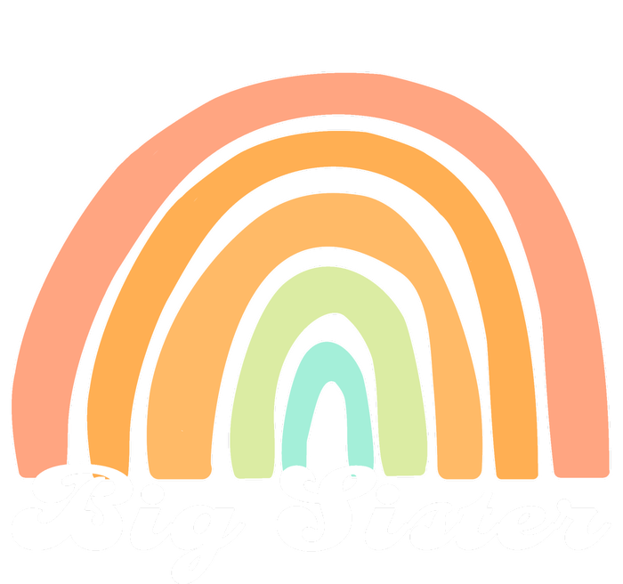 Retro Rainbow Big Sister Sibling Reveal Announcement T-Shirt