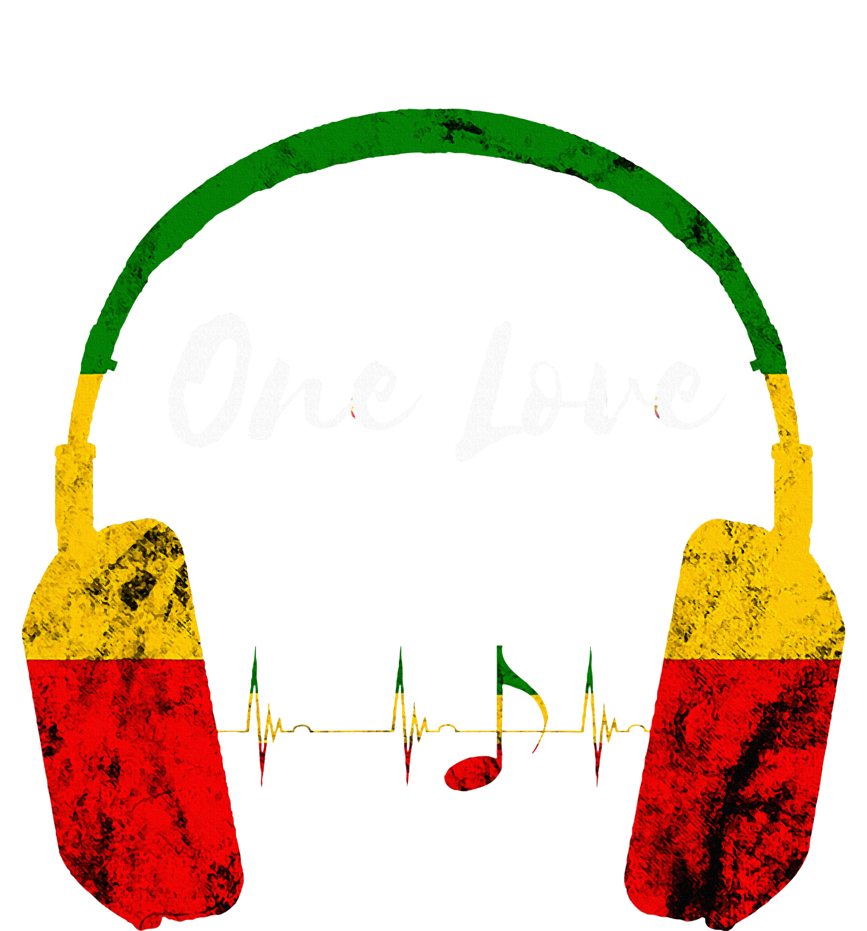 Rasta Reggae Music Headphones Jamaican Pride One Love Ladies Essential Tank