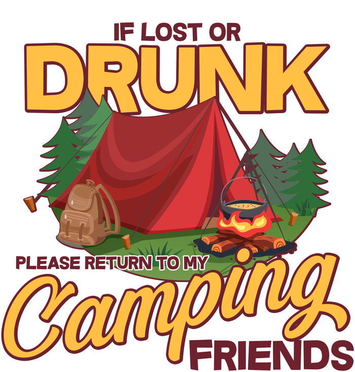 If Lost Or Drunk Return To My Camping Friends Mesh Reversible Basketball Jersey Tank